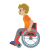 person in manual wheelchair, medium-light skin tone